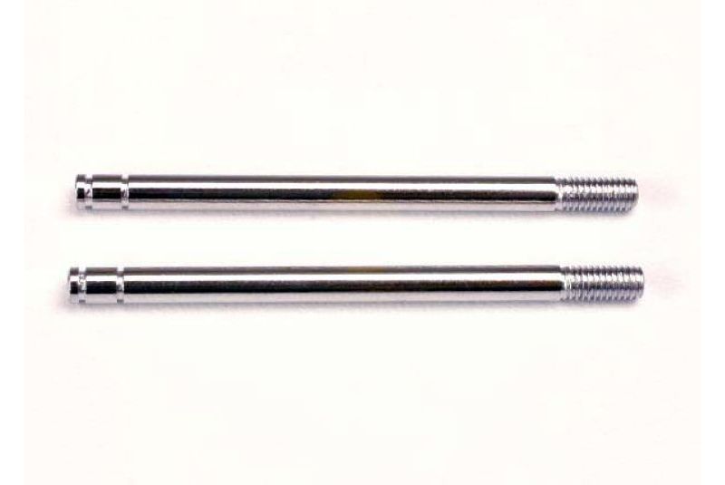 Shock shafts, steel, chrome finish (long) (2)