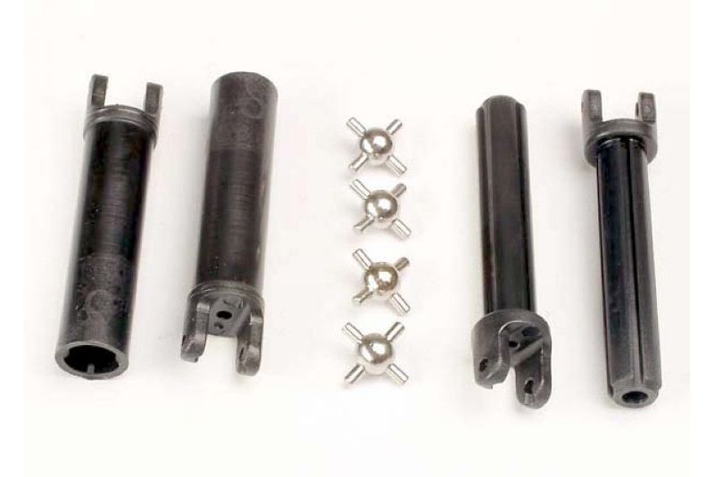 Half shafts, long truck (external-splined (2) &amp; internal-splined (2)/ metal U-joints (4)