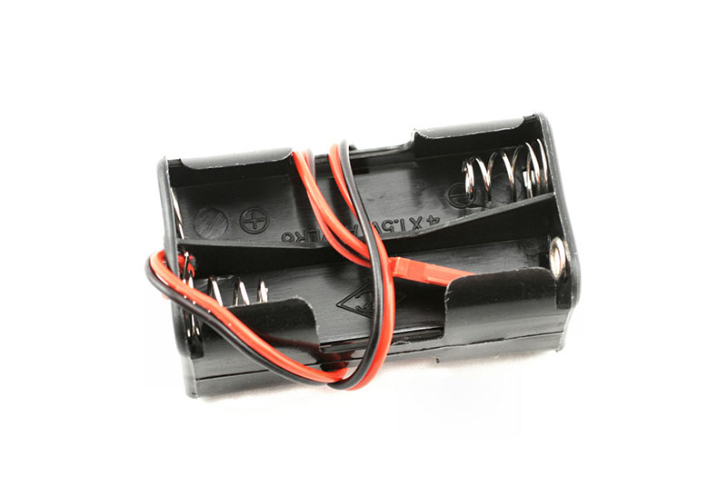Battery holder, 4-cell (no on/off switch) (for Jato and others that use a male Futaba style connecto