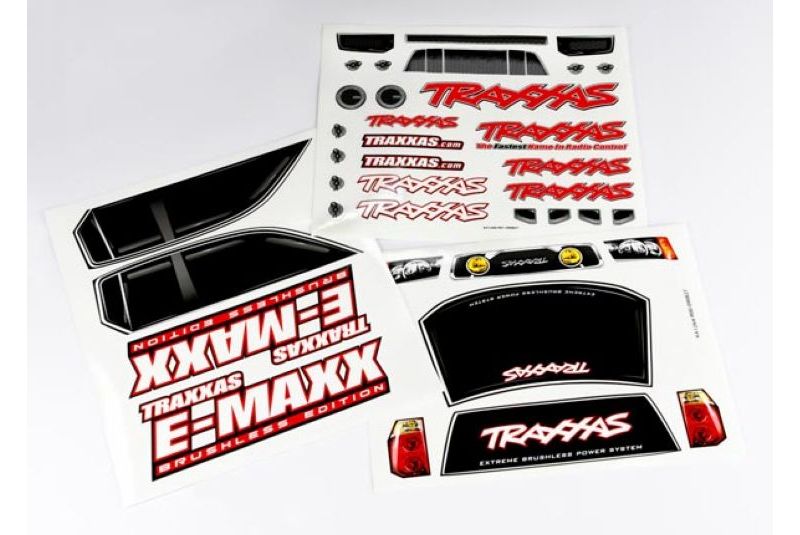 Decal sheets, E-Maxx Brushless (model 3908)