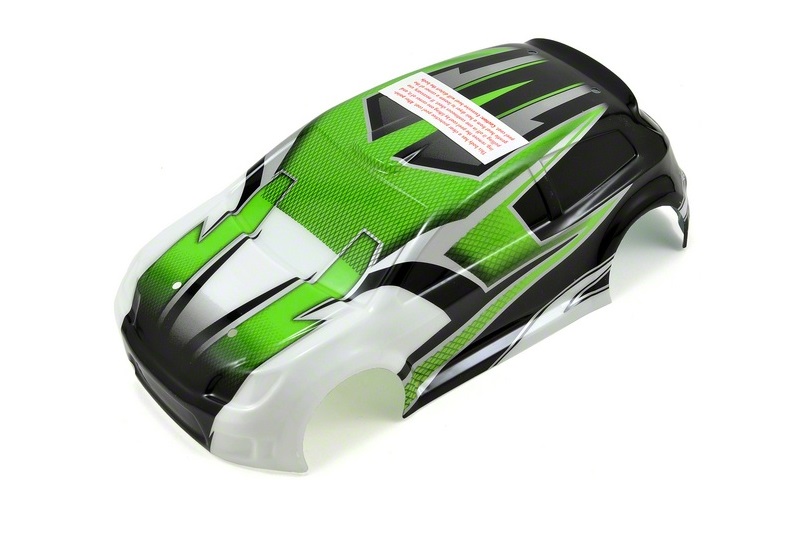 Body, LaTrax Rally, green (painted)/ decals