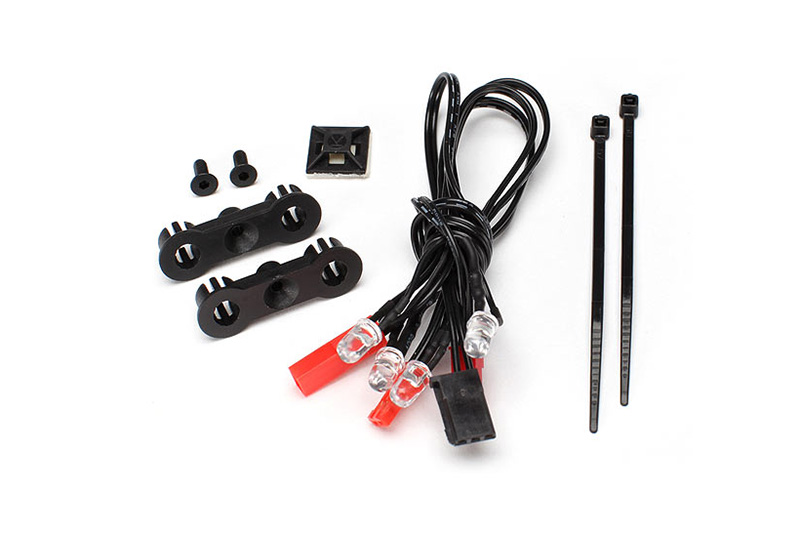 LED Lights/ harness (4 red lights)/ LED housing (2)/ wire clip (1)/ wire ties (2)/ 3x6mm CCS (2) (us