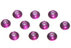 ALUMINUM NYLON NUT WITH FLAGE 2mm PURPLE