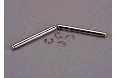 Suspension pins, 31.5mm, chrome (2) w/ E-clips (4)