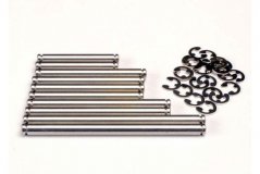 Suspension pin set, stainless steel (w/ E-clips)