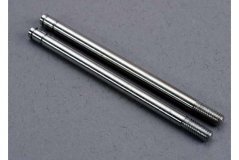 Shock shafts, steel, chrome finish (X-long) (2)