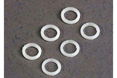 White plastic washers (5x8x1.0mm) (6)