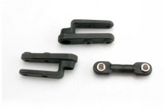 Servo horns, steering (2)/ steering link (3x12mm threaded rod (1)/ rod ends (2)/ hollow balls (2)