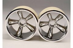 TRX Pro-Star chrome wheels (2) (front) (for 2.2&#039;&#039; tires)