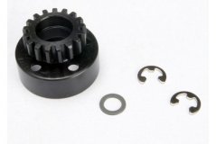 Clutch bell (17-tooth)/5x8x0.5mm fiber washer (2)/ 5mm e-clip (requires 5x11x4mm ball bearings part