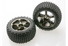 Tires &amp; wheels, assembled (Tracer 2.2&#039;&#039; black chrome wheels, Alias 2.2&#039;&#039; tir