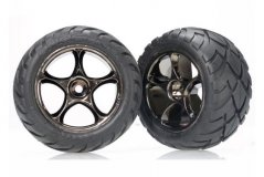 Tires &amp; wheels, assembled (Tracer 2.2&#039;&#039; black chrome wheels, Anaconda 2.2&#039;&#039;