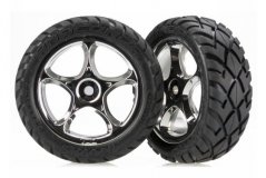 Tires &amp; wheels, assembled (Tracer 2.2&#039;&#039; chrome wheels, Anaconda 2.2&#039;&#039; tires