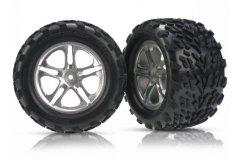 Tires &amp; wheels, assembled, glued (Split-Spoke satin-finish wheels, Talon tires, foam inserts) (2