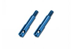 Wheel spindles, front, 7075-T6 aluminum, blue-anodized (left &amp; right)