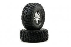 Tires &amp; wheels, assembled, glued (S1 ultra-solft off-road racing compound) (SCT Split-Spoke sati