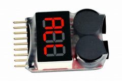 1-8S Lipo Battery Voltage tester and low voltage buzzer alarm