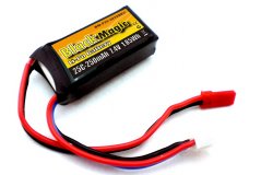 LiPo 7.4 В (2S) 250mAh 25C Soft Case JST-BEC plug